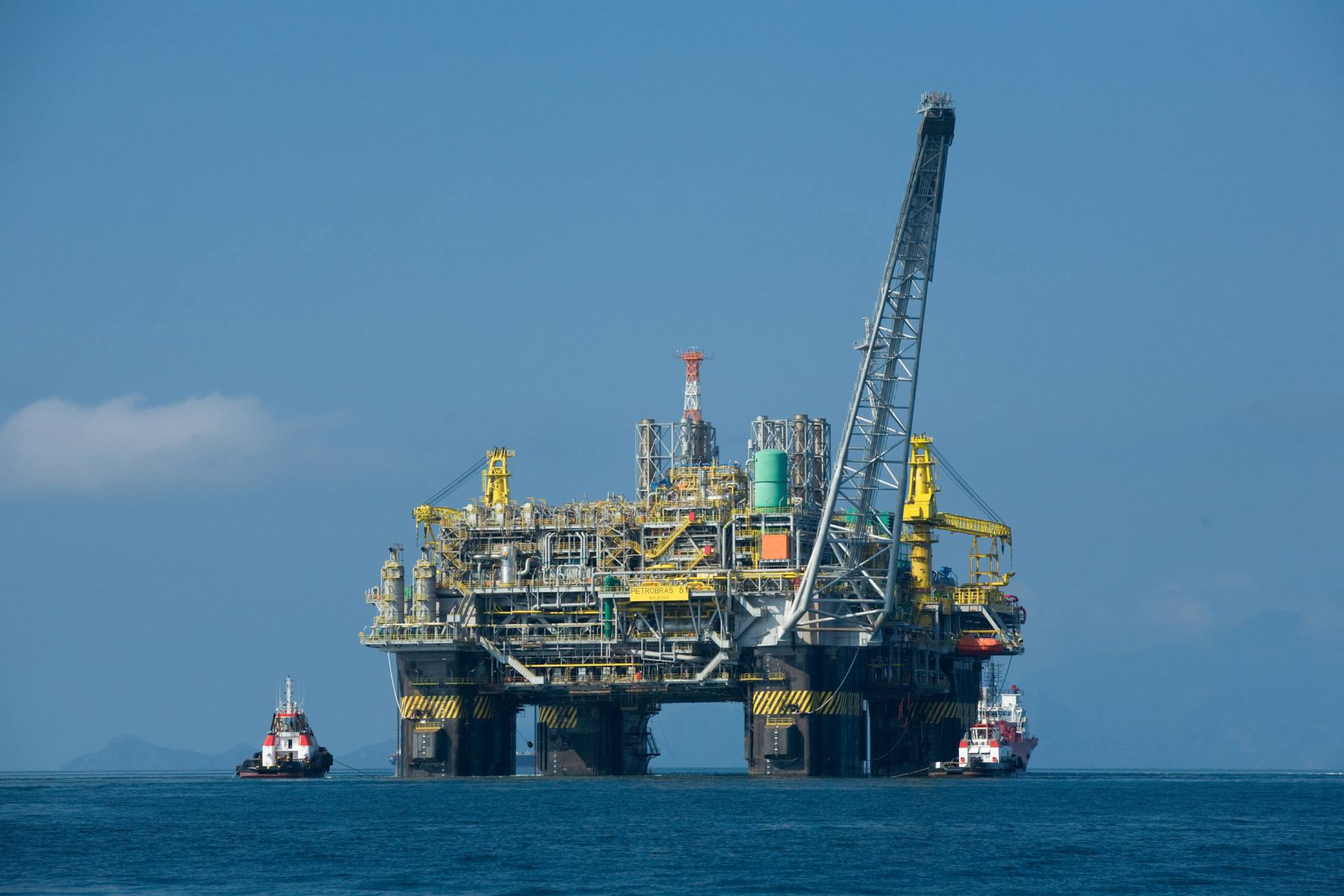 Offshore oil platform at sea